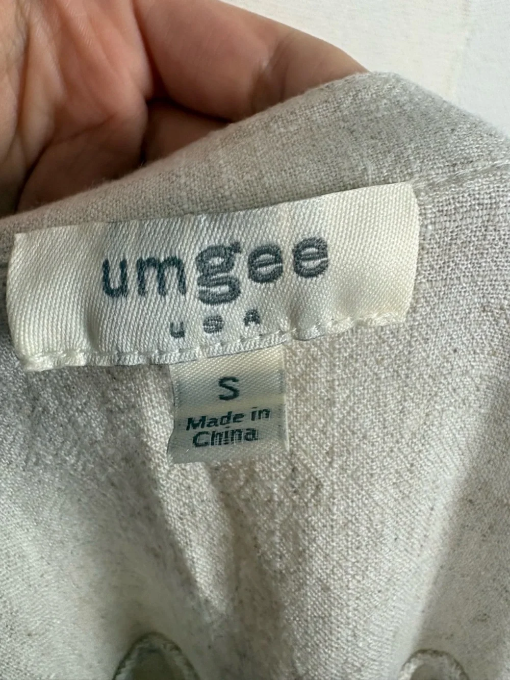 Umgee linen puff sleeve dress size S - Picture 7 of 7
